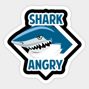 Shark angry Sticker